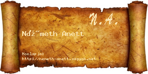 Németh Anett névjegykártya